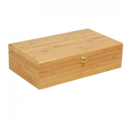 Набор массажных камней из базальта в коробке из бамбука (60 шт.) НК-3Б