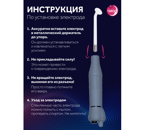 Насадка (электрод) "Спираль" к дарсонвалю в подарочной упаковке