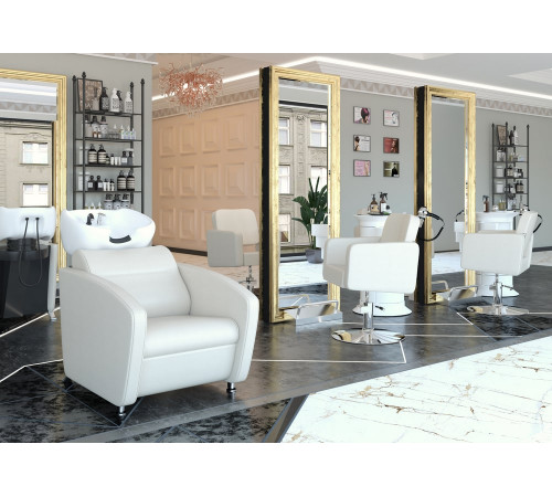 Парикмахерская мойка МД-123 с кантом, без регулировки ножной части