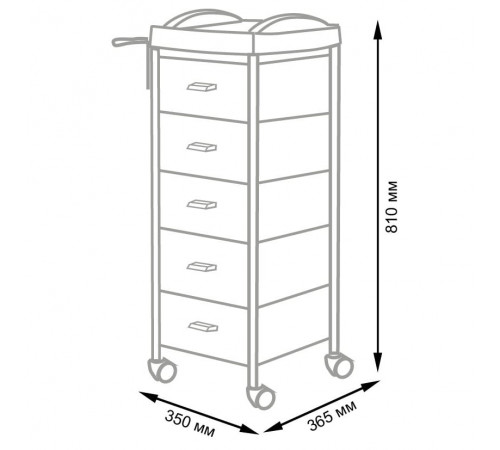 Тележка парикмахерская Глорис-03