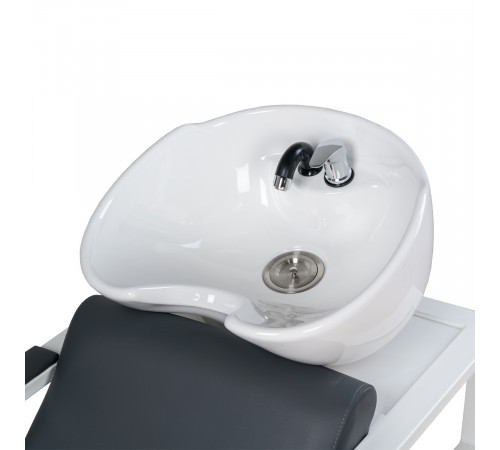 Парикмахерская мойка Дуглас на белом каркасе