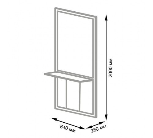 Парикмахерское зеркало ДИАМАНТ