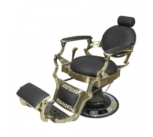 Кресло мужское барбер Ричард полированный каркас медного цвета