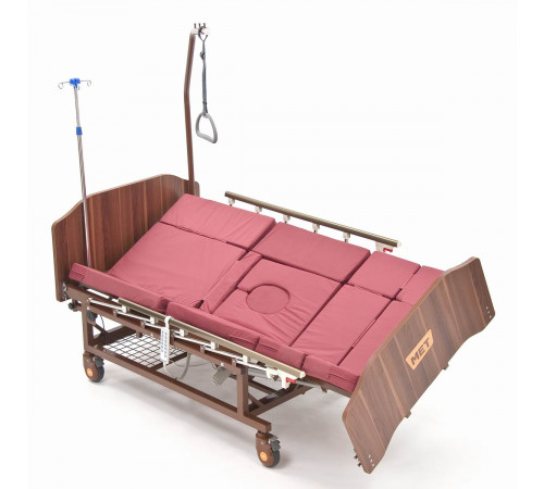 MET EVA Кровать функциональная медицинская электрическая с полным переворотом, с туалетом, с "ушками"