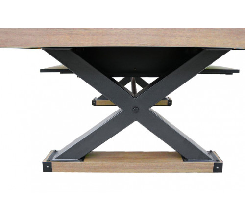 Комплект 2 в 1 «Superior» — аэрохоккей обеденный 7 ф + 4 стула «Pride» (221 x 120 x 82 см, мореный дуб, стулья беленый дуб, столешница, аксессуары)