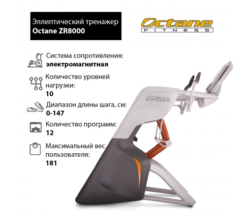 Эллиптический тренажер Octane ZR8000 с консолью Smart