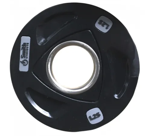 Диск для штанги Smith WP085-1,25 c 3-м хватом, обрезиненный, 1,25кг