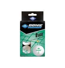 Мячики для н/тенниса DONIC ELITE 1* 40+, 6 штук, белый