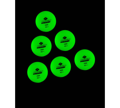Мяч для настольного тенниса Glow in the dark, 6 шт