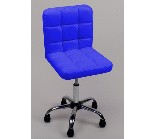 Стул мастера со спинкой хром на колесах Ирис