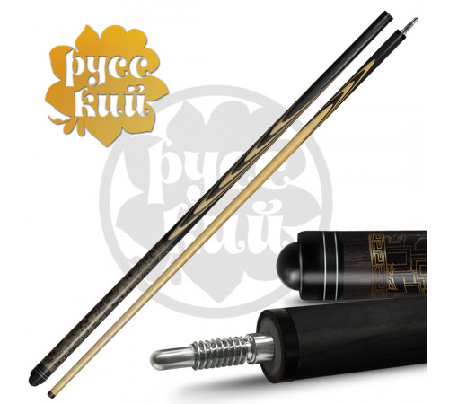 10-1-Р-Л-О-В Кий "Классик 17 запильный" 2 РС, черный граб/граб (Версаче)(РК)